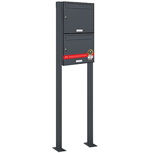AL Briefkastensysteme 2er Standbriefkasten in Anthrazitgrau RAL 7016 als 2 Fach Briefkastenanlage DIN A4 in Postkasten Doppel-Briefkasten Design modern AL Briefkastensysteme 2er Standbriefkasten in Anthrazitgrau RAL 7016 als 2 Fach Briefkastenanlage DIN A4 in Postkasten Doppel-Briefkasten Design modern von AL Briefkastensysteme