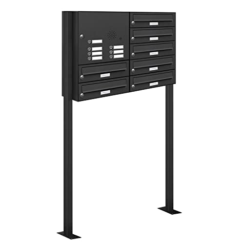 AL Briefkastensysteme 7er Standbriefkasten in Anthrazitgrau RAL 7016 mit Klingel als 7 Fach Briefkastenanlage in Postkasten Briefkasten modern AL Briefkastensysteme 7er Standbriefkasten in Anthrazitgrau RAL 7016 mit Klingel als 7 Fach Briefkastenanlage in Postkasten Briefkasten modern von AL Briefkastensysteme