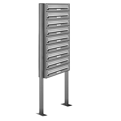 AL Briefkastensysteme 9er Edelstahl Standbriefkasten rostfrei als 9 Fach Briefkastenanlage DIN A4 in Postkasten Briefkasten Design modern AL Briefkastensysteme 9er Edelstahl Standbriefkasten rostfrei als 9 Fach Briefkastenanlage DIN A4 in Postkasten Briefkasten Design modern von AL Briefkastensysteme