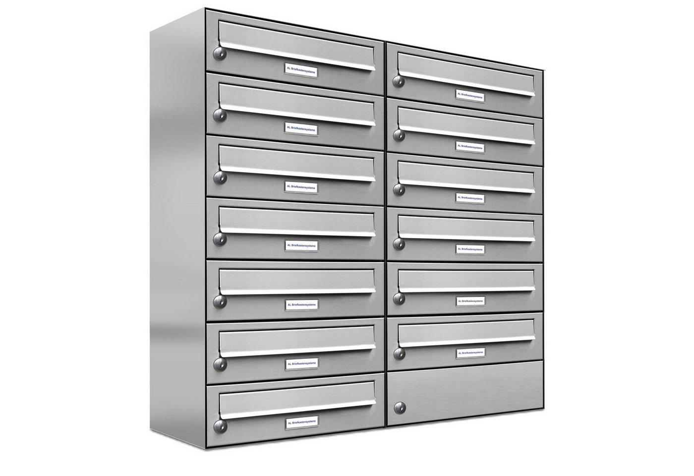 AL Briefkastensysteme Wandbriefkasten 13 Fach Premium Edelstahl Briefkasten Post A4 modern robustwetterfest AL Briefkastensysteme Wandbriefkasten 13 Fach Premium Edelstahl Briefkasten Post A4 modern robustwetterfest von AL Briefkastensysteme