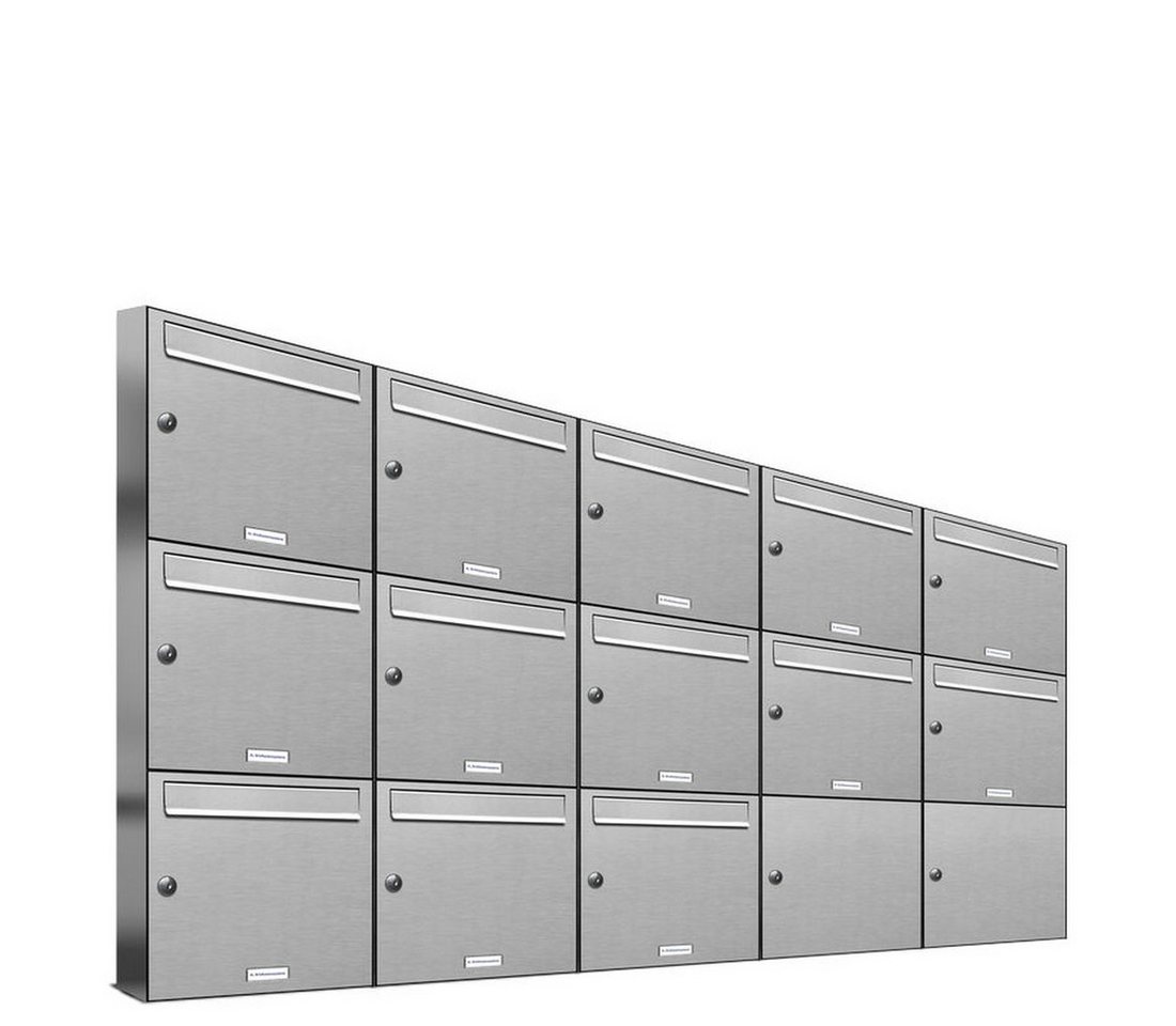 AL Briefkastensysteme Wandbriefkasten 13 Fach Premium Edelstahl Briefkasten Post A4 modern robustwetterfest AL Briefkastensysteme Wandbriefkasten 13 Fach Premium Edelstahl Briefkasten Post A4 modern robustwetterfest von AL Briefkastensysteme