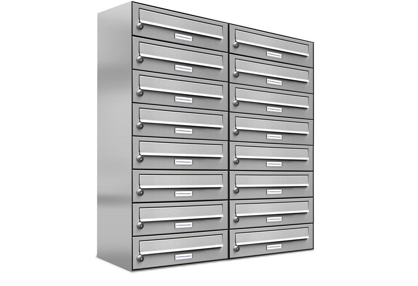 AL Briefkastensysteme Wandbriefkasten 16 Fach Premium Edelstahl Briefkasten Post A4 modern robustwetterfest AL Briefkastensysteme Wandbriefkasten 16 Fach Premium Edelstahl Briefkasten Post A4 modern robustwetterfest von AL Briefkastensysteme
