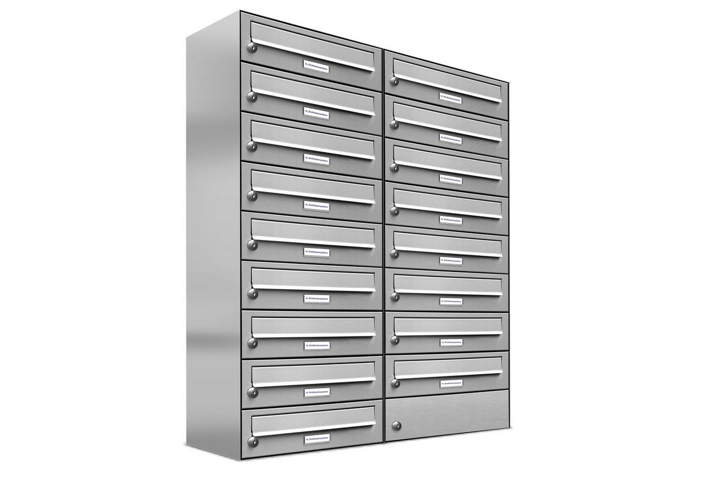 AL Briefkastensysteme Wandbriefkasten 17 Fach Premium Edelstahl Briefkasten Post A4 modern robustwetterfest AL Briefkastensysteme Wandbriefkasten 17 Fach Premium Edelstahl Briefkasten Post A4 modern robustwetterfest von AL Briefkastensysteme