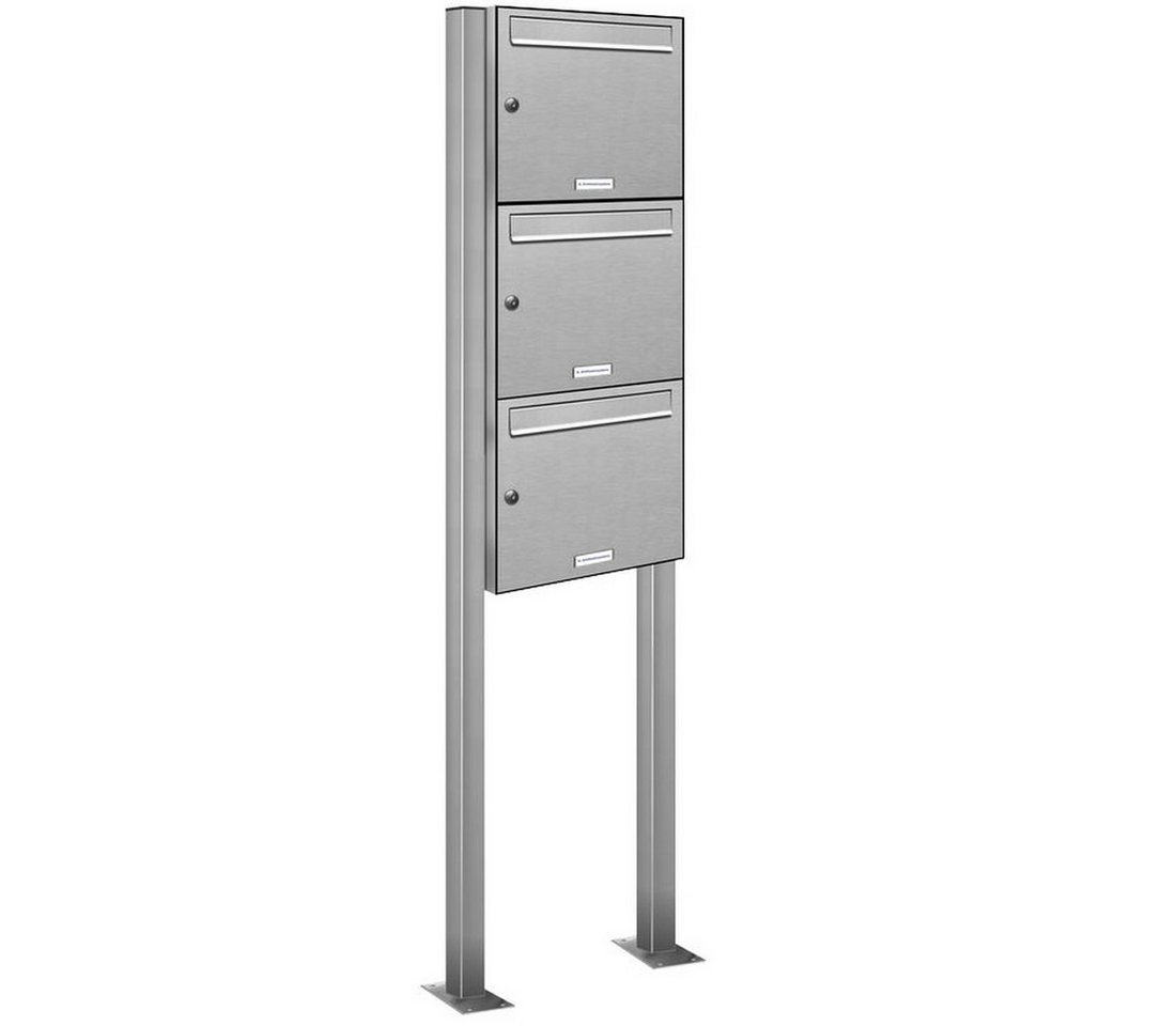 AL Briefkastensysteme Standbriefkasten 3 Fach Premium Edelstahl Briefkasten Post A4 modern robustwetterfest AL Briefkastensysteme Standbriefkasten 3 Fach Premium Edelstahl Briefkasten Post A4 modern robustwetterfest von AL Briefkastensysteme