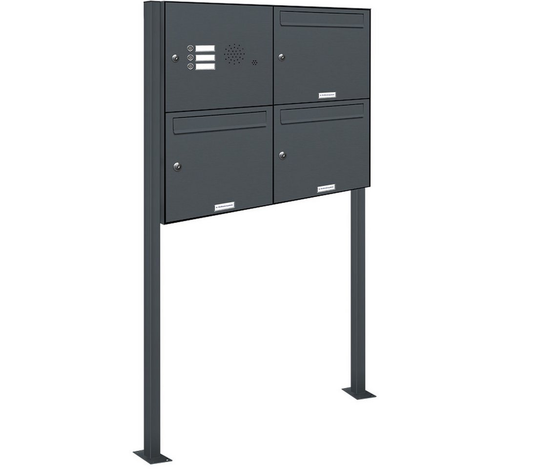 AL Briefkastensysteme Standbriefkasten 3 Fach Premium Briefkasten A4 in RAL 7016 Anthrazit Grau wetterfest AL Briefkastensysteme Standbriefkasten 3 Fach Premium Briefkasten A4 in RAL 7016 Anthrazit Grau wetterfest von AL Briefkastensysteme
