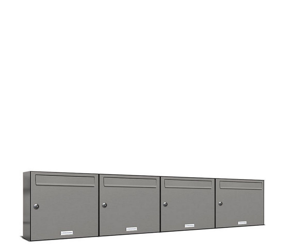 AL Briefkastensysteme Wandbriefkasten 4 Fach Premium Briefkasten A4 in RAL 9007 Aluminium Grau wetterfest AL Briefkastensysteme Wandbriefkasten 4 Fach Premium Briefkasten A4 in RAL 9007 Aluminium Grau wetterfest von AL Briefkastensysteme