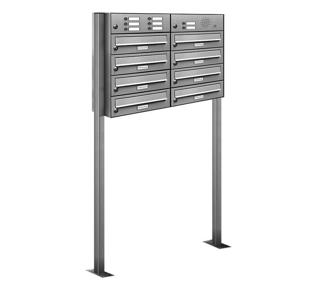 AL Briefkastensysteme Standbriefkasten 8 Fach Premium Edelstahl Briefkasten Post A4 modern robustwetterfest AL Briefkastensysteme Standbriefkasten 8 Fach Premium Edelstahl Briefkasten Post A4 modern robustwetterfest von AL Briefkastensysteme