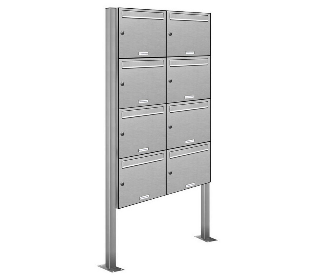 AL Briefkastensysteme Standbriefkasten 8 Fach Premium Edelstahl Briefkasten Post A4 modern robustwetterfest AL Briefkastensysteme Standbriefkasten 8 Fach Premium Edelstahl Briefkasten Post A4 modern robustwetterfest von AL Briefkastensysteme