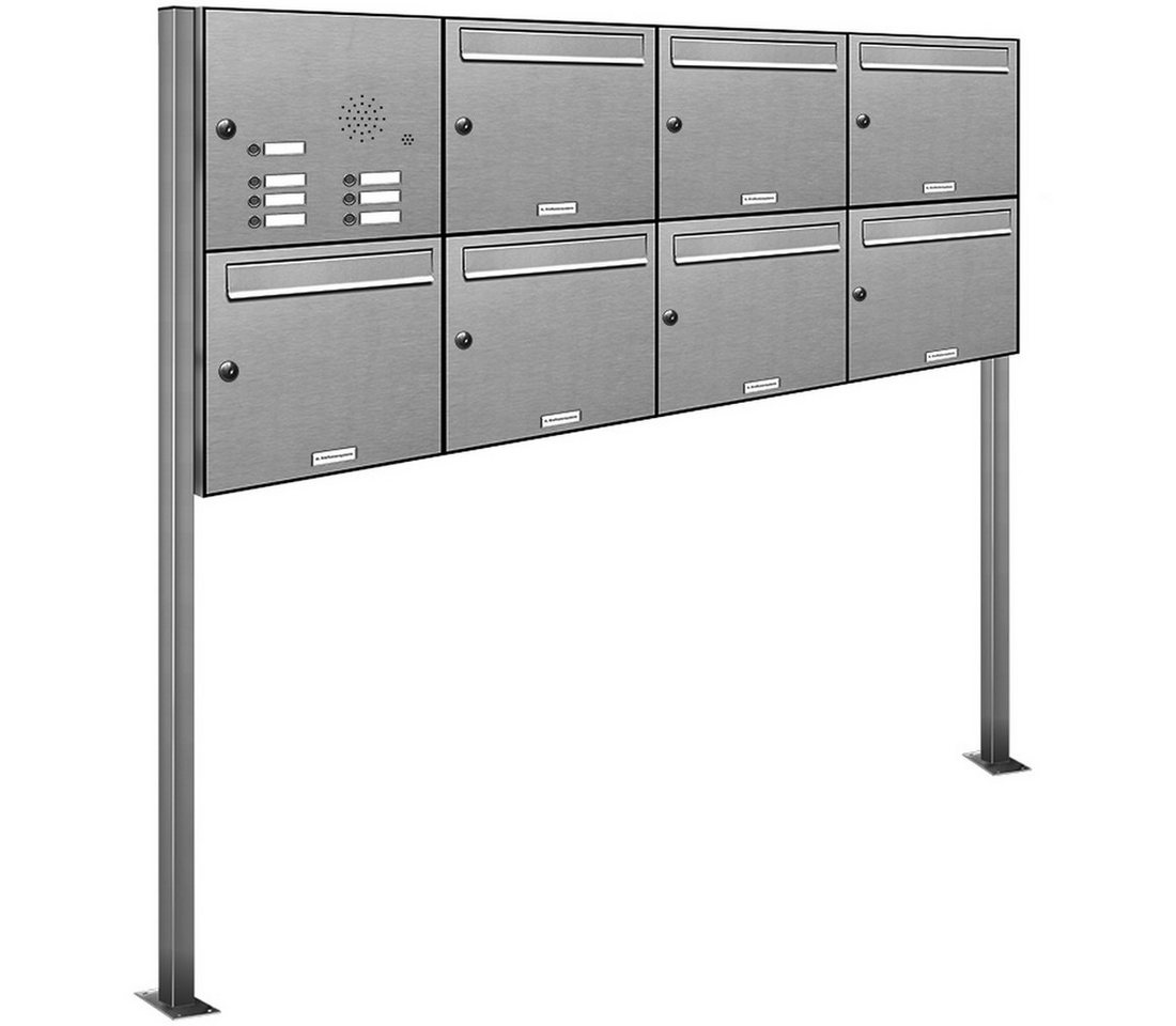 AL Briefkastensysteme Standbriefkasten 7 Fach Premium Edelstahl Briefkasten Post A4 modern robustwetterfest AL Briefkastensysteme Standbriefkasten 7 Fach Premium Edelstahl Briefkasten Post A4 modern robustwetterfest von AL Briefkastensysteme