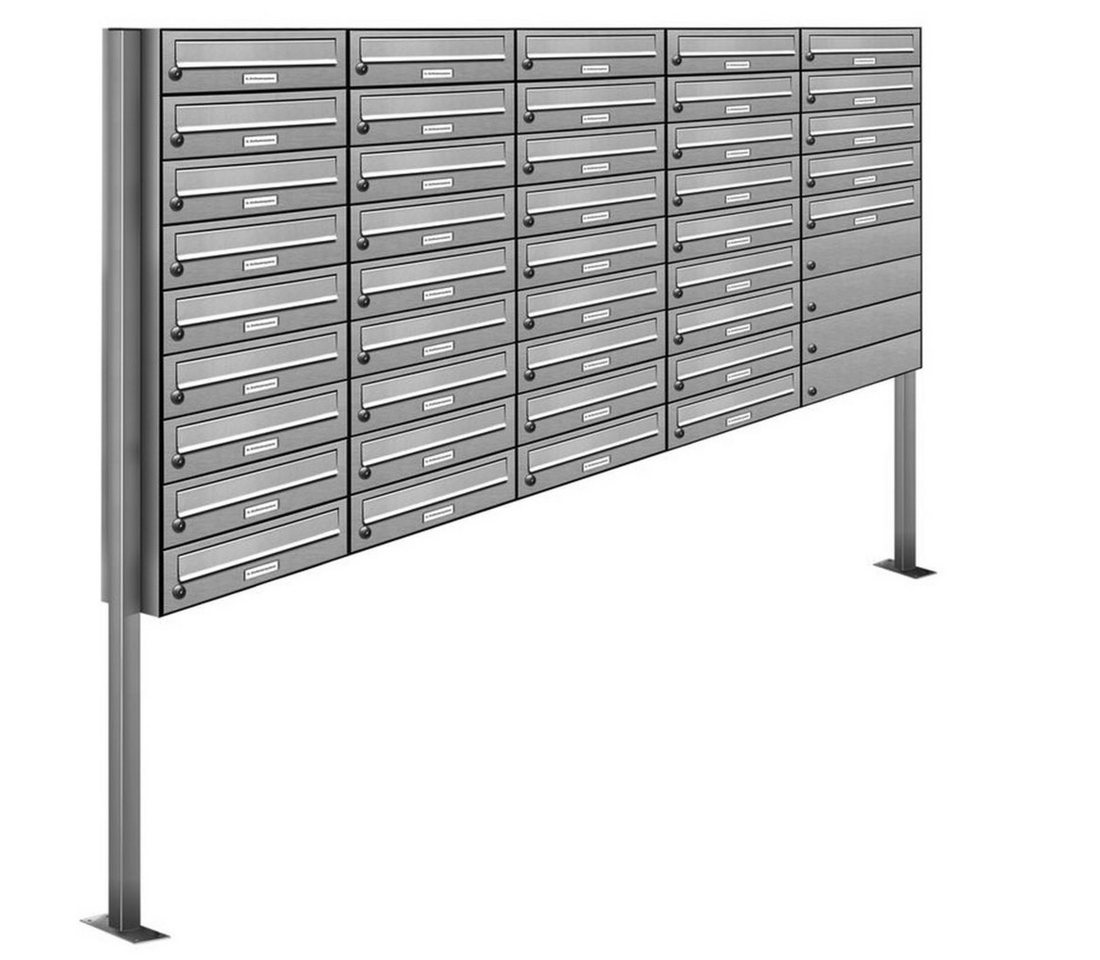 AL Briefkastensysteme Standbriefkasten 41 Fach Premium Edelstahl Briefkasten Post A4 modern robustwetterfest AL Briefkastensysteme Standbriefkasten 41 Fach Premium Edelstahl Briefkasten Post A4 modern robustwetterfest von AL Briefkastensysteme