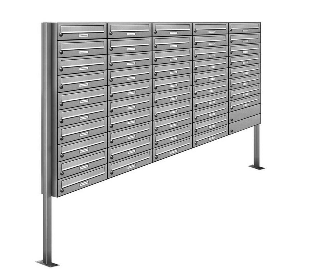 AL Briefkastensysteme Standbriefkasten 48 Fach Premium Edelstahl Briefkasten Post A4 modern robustwetterfest AL Briefkastensysteme Standbriefkasten 48 Fach Premium Edelstahl Briefkasten Post A4 modern robustwetterfest von AL Briefkastensysteme