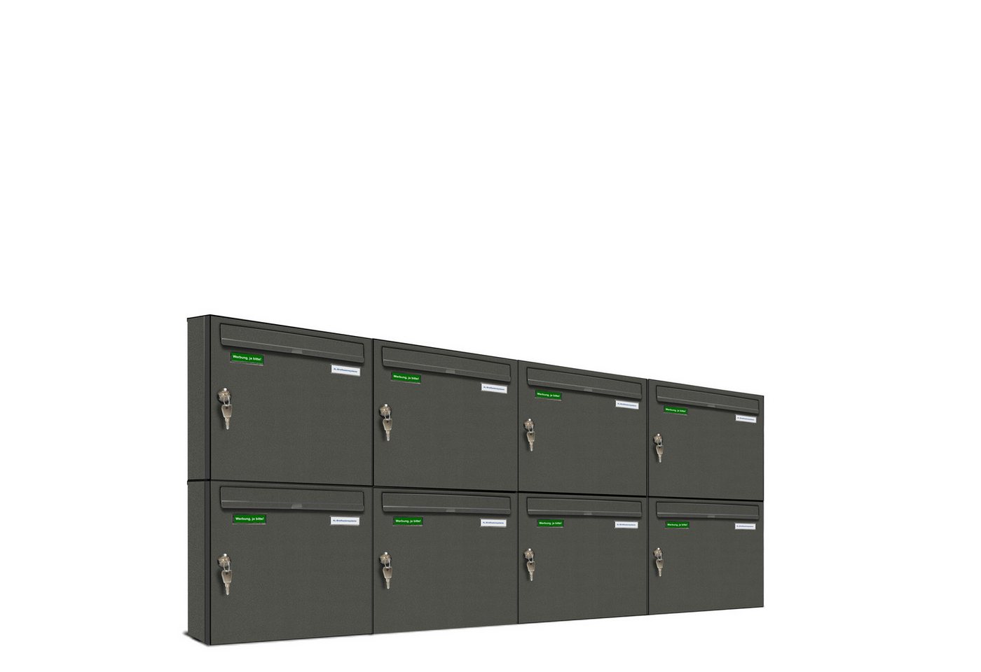AL Briefkastensysteme Wandbriefkasten 8 Fach Basic Briefkasten A4 DB Farbe 703 Eisenglimmer Grau wetterfest AL Briefkastensysteme Wandbriefkasten 8 Fach Basic Briefkasten A4 DB Farbe 703 Eisenglimmer Grau wetterfest von AL Briefkastensysteme