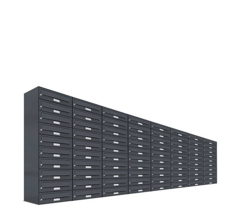 AL Briefkastensysteme Wandbriefkasten 80 Fach Premium Briefkasten A4 in RAL Farbe 7016 Anthrazit Grau AL Briefkastensysteme Wandbriefkasten 80 Fach Premium Briefkasten A4 in RAL Farbe 7016 Anthrazit Grau von AL Briefkastensysteme