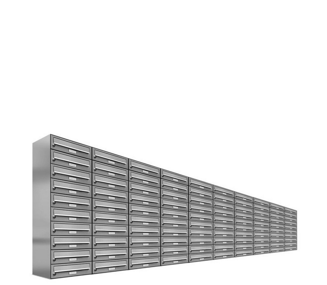 AL Briefkastensysteme Wandbriefkasten 100 Fach Premium Edelstahl Briefkasten Post A4 modern robustwetterfest AL Briefkastensysteme Wandbriefkasten 100 Fach Premium Edelstahl Briefkasten Post A4 modern robustwetterfest von AL Briefkastensysteme