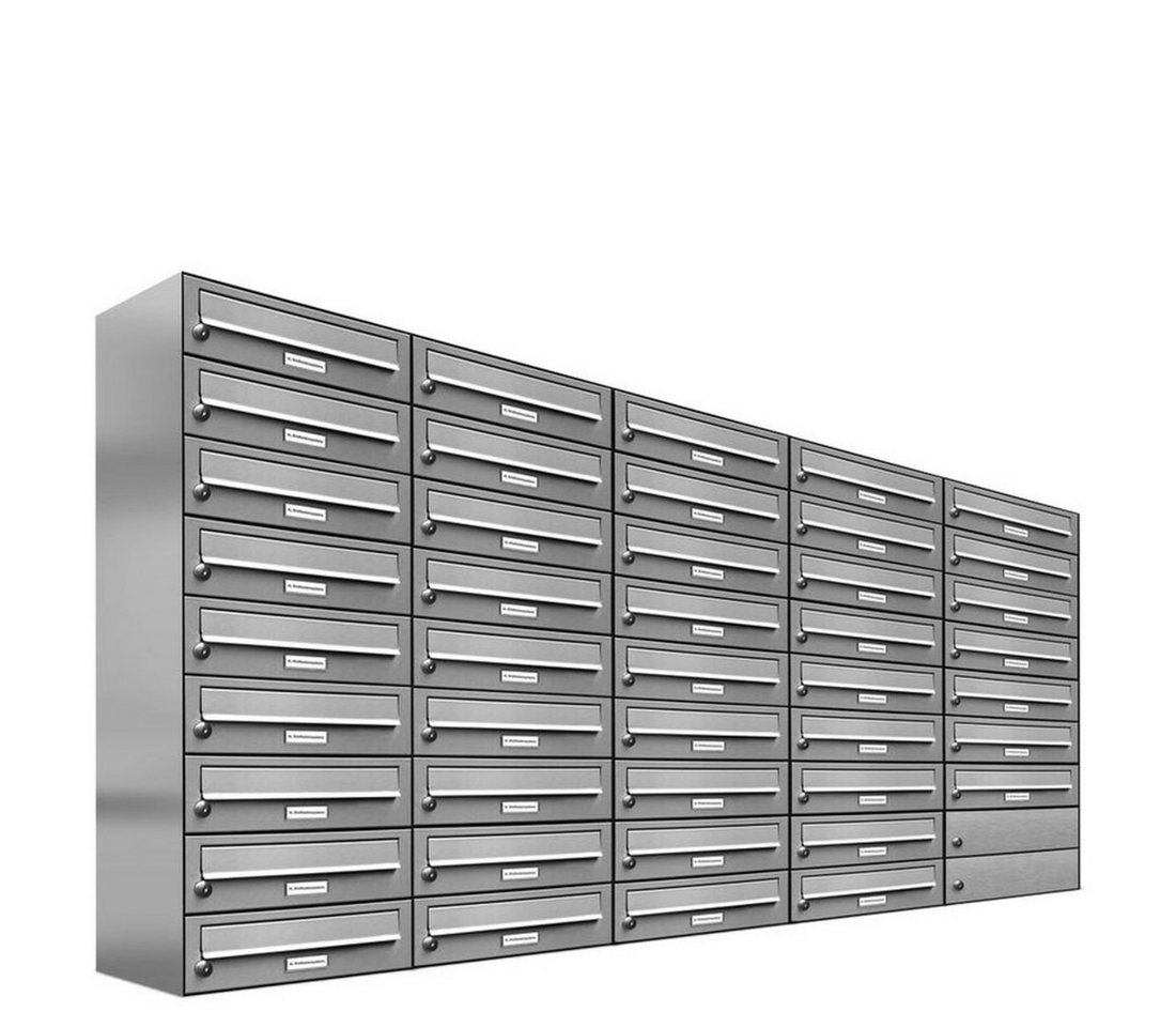 AL Briefkastensysteme Wandbriefkasten 43 Fach Premium Edelstahl Briefkasten Post A4 modern robustwetterfest AL Briefkastensysteme Wandbriefkasten 43 Fach Premium Edelstahl Briefkasten Post A4 modern robustwetterfest von AL Briefkastensysteme