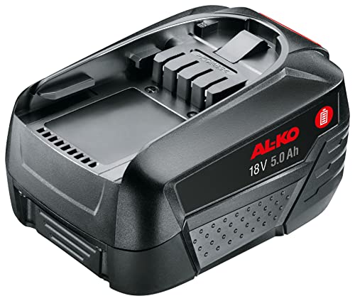 AL-KO 18 V Bosch Home and Garden Compatible Akku B100 Li 5,0 Ah, 105/46 min Ladedauer mit Ladegerät C50 Li/Schnellladegerät FC100 Li, 90 Wattstunden, 670 Gramm Gewicht, Schwarz von AL-KO