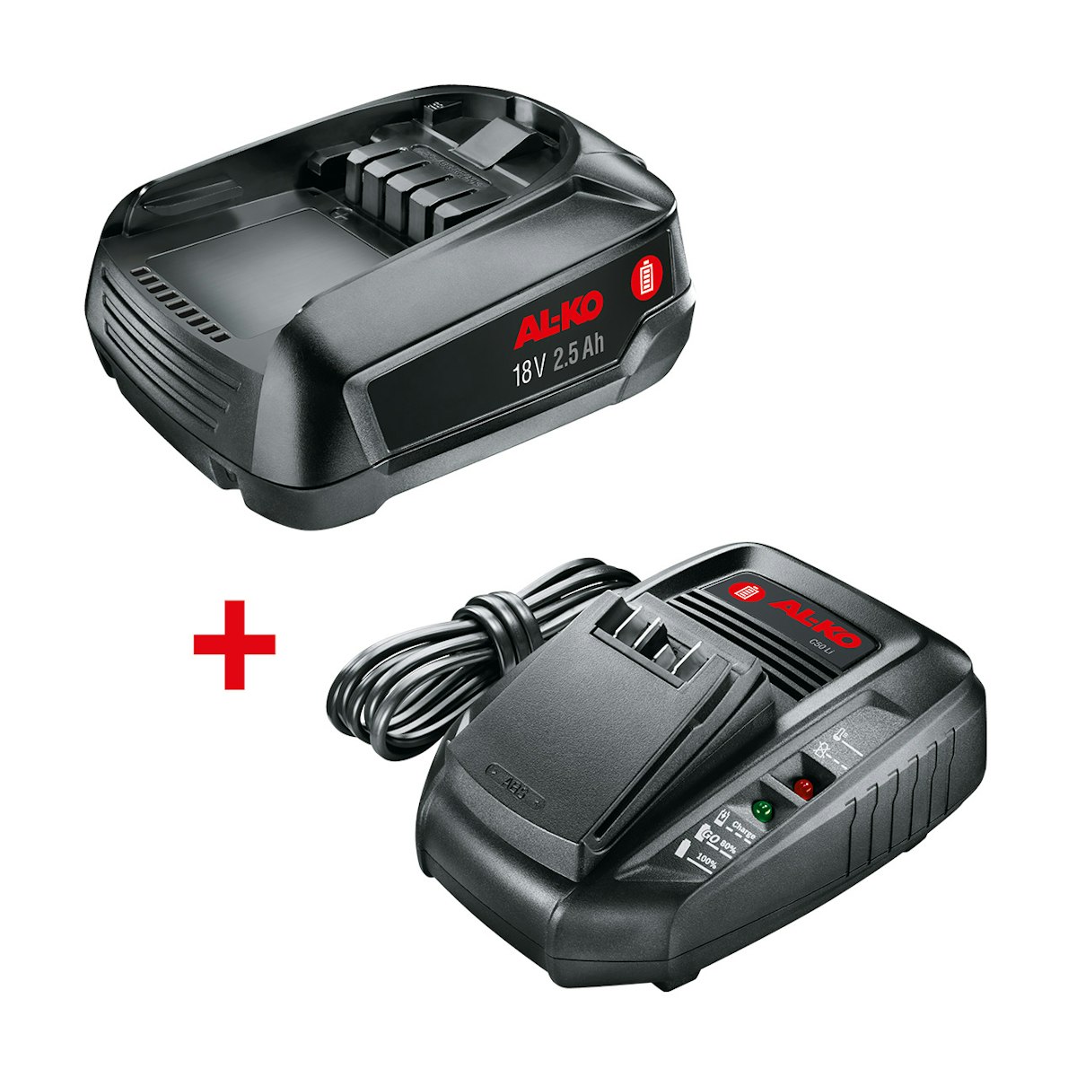 AL-KO 18 V BOSCH HOME AND GARDEN COMPATIBLE Vorteils-Set inkl. Akku und Ladegerät von AL-KO