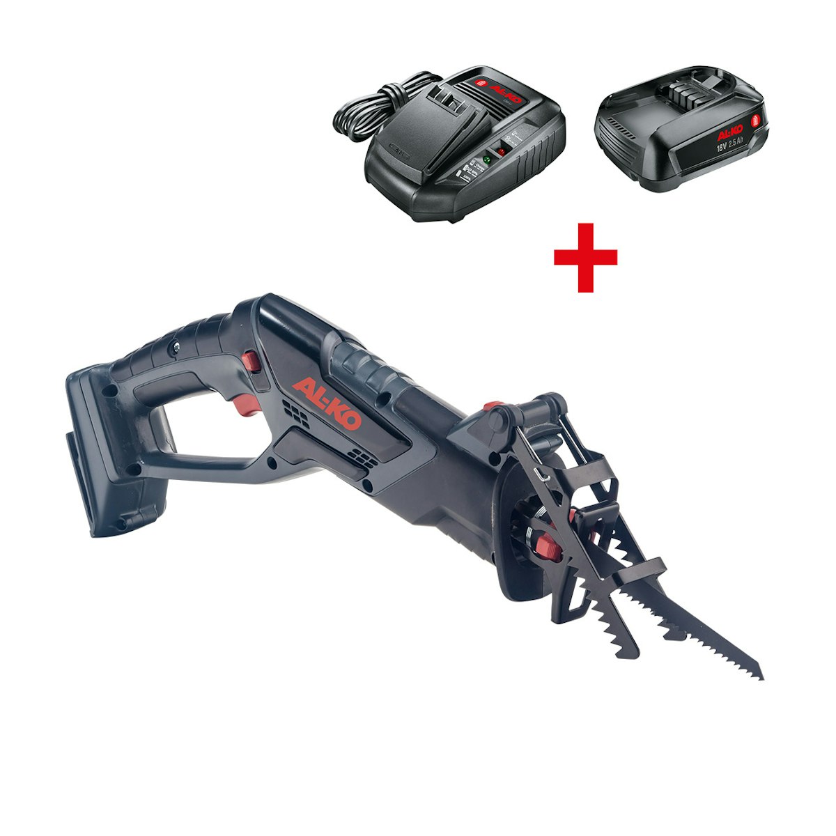 AL-KO 18V BOSCH HOME & GARDEN COMPATIBLE AKKU-SÄBELSÄGE PS 1815 SET mit Akku und Ladegerät / 1 x 18Volt von AL-KO