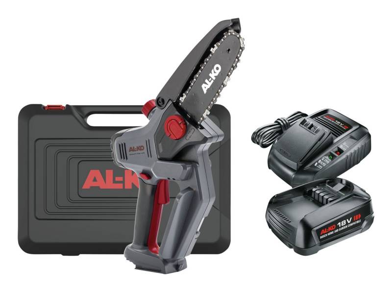 AL-KO Akku-Kettensäge, Mini CSM 1815 Set 18V/2,5 Ah mit Akku + Ladegerät von AL-KO