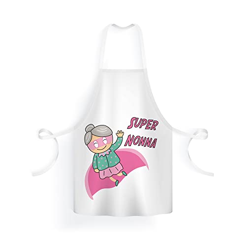 AL PRODUCTION Küchenschürze SUPER NONNA - Humor - Geschenkidee von AL PRODUCTION