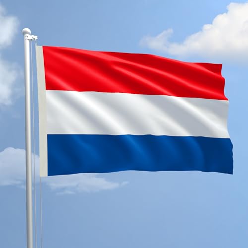 Flagge Hollanda, 70 x 100 cm, aus nautischem Polyester, 115 g/m², mit doppeltem Rand, Seil und Mantel. Flamme-Behandlung B1, geeignet sowohl für den Innen- und Außenbereich von AL PRODUCTION