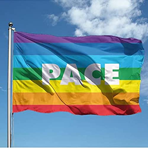 Flagge PACE 100 x 150 cm aus nautischem Polyester 115 g/m² mit doppeltem Rand, Seil und Mantel. Geeignet sowohl für den Innen- und Außenbereich. von AL PRODUCTION