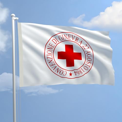 Flagge Rotes Kreuz konV. Ginevra 70 x 100 cm aus nautischem Polyester 115 g/m² mit doppelter Randfalte, Seil und Mantel. Geeignet sowohl für Innen- und Außenbereich Flagge Rotes Kreuz konV. Ginevra 70 x 100 cm aus nautischem Polyester 115 g/m² mit doppelter Randfalte, Seil und Mantel. Geeignet sowohl für Innen- und Außenbereich von AL PRODUCTION
