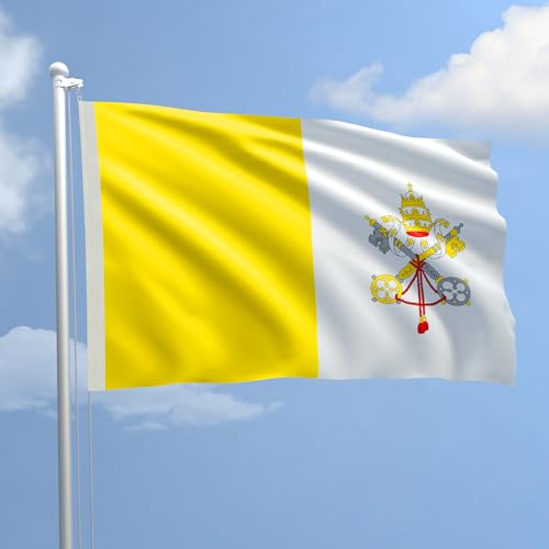 Flagge Stadt des Vatikan aus Stoff marine 150 x 220 - Dem Production von AL PRODUCTION