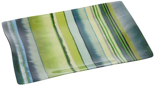 Alpac Tablett, Motivaufdruck Bayadère 378595 Acryl, Grün, 35 x 25 x 3 cm von AL-Pac