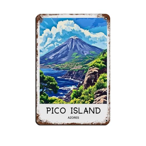 ALACOOYA Vintage-Retro-Reiseposter Pico Island Azoren Blechschild Vintage Metall Pub Club Cafe Bar Home Wandkunst Dekoration Poster Retro-Stil 20 x 30 cm ALACOOYA Vintage-Retro-Reiseposter Pico Island Azoren Blechschild Vintage Metall Pub Club Cafe Bar Home Wandkunst Dekoration Poster Retro-Stil 20 x 30 cm von ALACOOYA