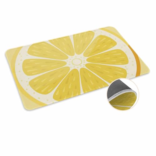 ALAGEO Fußmatte Fresh Lemon Welcome Mat Eingangsmatte Sommer Obst Tür Mar Indoor Outdoor Eingang Bodenmatte rutschfeste Gummimatte 50,8 x 81,3 cm von ALAGEO