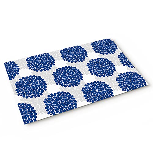 Fußmatte Hortensien Blumen Willkommensmatte Eingangstürteppich Blau Grau Blumenmuster Bodenmatte Indoor/Badezimmer/Küche/Schlafzimmer/Eingangsbereich, dekorativer rutschfester Teppich, 45,7 x 76,2 cm Fußmatte Hortensien Blumen Willkommensmatte Eingangstürteppich Blau Grau Blumenmuster Bodenmatte Indoor/Badezimmer/Küche/Schlafzimmer/Eingangsbereich, dekorativer rutschfester Teppich, 45,7 x 76,2 cm von ALAGEO