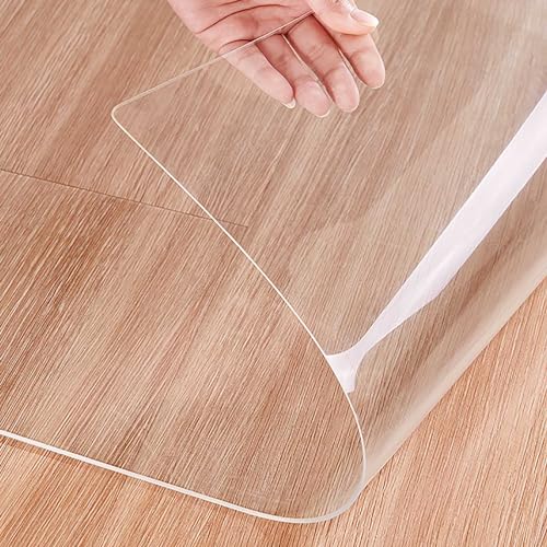 Schreibtischstuhl Unterlage Bodenschutzmatte Bürostuhl Matte 60x60 90x90 80x100 160x120 150x200cm Bürostuhlunterlage für Hartböden Rutschfestes 1,5mm PVC Material Geruchsfrei Leicht Zu Reinigen von ALAIAS