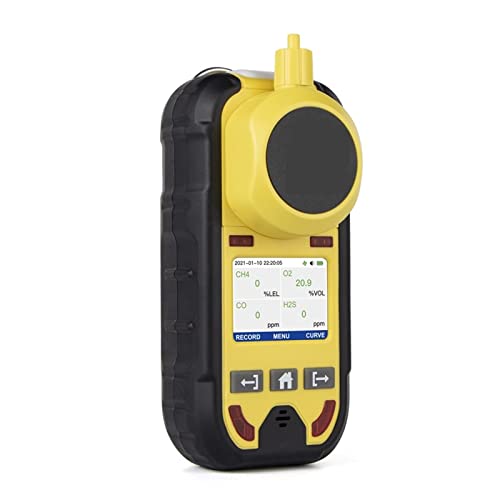 Vorkalibriert, extrem Lange Standby-Zeit Pump Multi Gas Detector Gasmeter O2 H2S CO LEL 4 in 1 Sauerstoff-Schwefelwasserstoff-Kohlenmonoxid-Lecksucher Mit industrietauglichem Sensor (Color : Without von ALAIAS