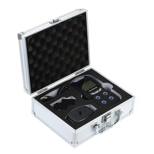 Vorkalibriert, extrem lange Standby-Zeit 4-in-1-Gasdetektor CO H₂S O₂ LEL-Monitor Digitaler tragbarer Detektor for toxisches Kohlenmonoxid, Schwefelwasserstoff, Luftqualitätsprüfgerät Mit industrietau von ALAIAS