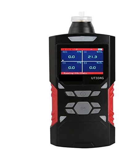 Vorkalibriert, extrem lange Standby-Zeit Multi-Gasdetektor Gaszähler O2 H2S CO LEL 4 in 1 Sauerstoff, Schwefelwasserstoff, Kohlenmonoxid, Lecksucher for brennbare Gase Mit industrietauglichem Sensor ( von ALAIAS