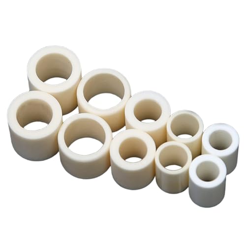 10 Stück 95% Aluminiumoxid-Keramikrohr 3,9 × 7,5 × 8 mm – 6 × 8 × 10 mm, Einzelbohrungsisolierung for Elektronik und wissenschaftliche Projekte(4.4x7.7x8mm) von ALANIZ