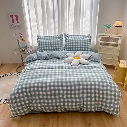 ALANZE Bettwäsche Set grün kariert,Nordic Bed Cover,Hautfreundlich,Bettbezug,Kein Bettlaken Mikrofaser Bettwäsche Bettbezüge Sets dreiteiliges Bettset ALANZE Bettwäsche Set grün kariert,Nordic Bed Cover,Hautfreundlich,Bettbezug,Kein Bettlaken Mikrofaser Bettwäsche Bettbezüge Sets dreiteiliges Bettset von ALANZE