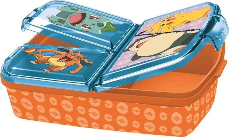 ALARA HOME Lunchbox Brotdose Kinder Sandwichbox mit Fächern Lunchbox Box Bento, Brotboxen, Pokémon, Kindergarten, Schule und Freizeit von ALARA HOME