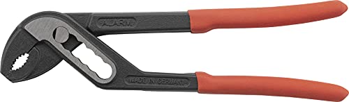 ALARM 12008 Wasserpumpenzange l zum Greifen von Rohren, Muttern und Blechen l Länge 240 mm l extrem robust l Made in Germany von ALARM