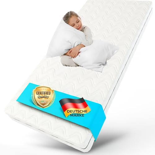 ALAVYA HOME® Babymatratze 60x120 mit waschbarem Baumwolle Bezug I ÖkoTex Zertifiziert Nachhaltig auf Schadstoffe geprüft Kaltschaum Matratze 60x120 für Babybett mit 12cm hoch I Made in EU von ALAVYA HOME