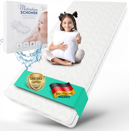 Alavya Home® Kindermatratze 80x160 Cozy 10 cm hoch inkl. Matratzenschoner bis 30 cm Höhe Oeko Tex 100 Zertifiziert mit waschbarem Bezug Härtegrad H2 Matratze für Kinderbett Hausbett von ALAVYA HOME