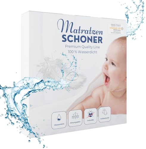 Alavya Home® Wasserdichter Matratzenschoner 80x160 bis 30 cm Höhe | Ultimativer Nässeschutz 80x160 cm | Oeko-Tex Zertifiziert, Atmungsaktiver Matratzenbezug mit Baumwolle, ohne Knistern von ALAVYA HOME