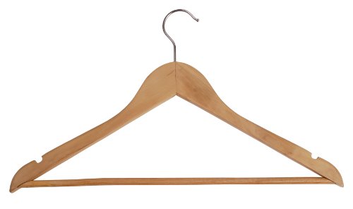 ALBA 9453270 Kleiderbügel Holz Basic PMBASICBO, 25 Stück/Pack von ALBA
