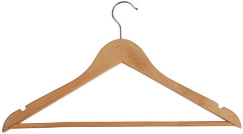 ALBA Garderobenständer Kleiderbügel mit Hosensteg Holz VE=25 Stück. von ALBA