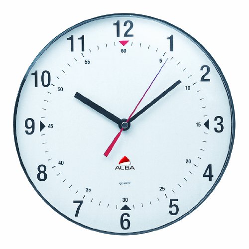 Alba - HORCLASMAG - Wanduhr - Magnetisch - Geräuscharme moderne Wanduhr - 25 cm, Weiß, 25 x 4,4 x 25 Zentimeter von ALBA