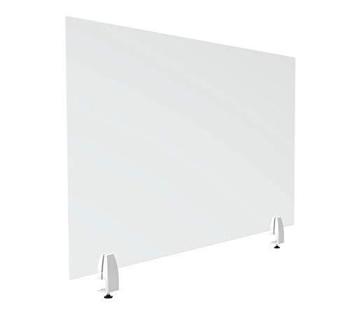 ALBA Schreibtisch-Trennwand, Plexiglas, transparent, Schutzglas, robust, stabil, Timy, 140 cm von ALBA