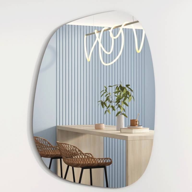 Albatros Designerspiegel Oval Asymmetrisch  Wandspiegel 90cm x 70cm von ALBATROS
