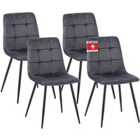 Albatros - Esszimmerstühle 4er Set bora Anthrazit - Komfortabler Polsterstuhl für Modernes und Stilvolles Design am Esstisch - Küchenstuhl oder Stuhl Albatros - Esszimmerstühle 4er Set bora Anthrazit - Komfortabler Polsterstuhl für Modernes und Stilvolles Design am Esstisch - Küchenstuhl oder Stuhl von ALBATROS