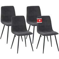 Albatros - Esszimmerstühle 4er Set bora Anthrazit - Komfortabler Polsterstuhl für Modernes und Stilvolles Design am Esstisch - Küchenstuhl oder Stuhl Albatros - Esszimmerstühle 4er Set bora Anthrazit - Komfortabler Polsterstuhl für Modernes und Stilvolles Design am Esstisch - Küchenstuhl oder Stuhl von ALBATROS